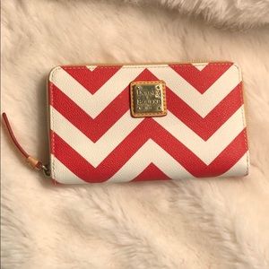 Orange and White Dooney and Bourke wallet